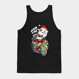 Christmas Skull Biker Tank Top